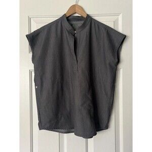 FIGS Rafaela Oversized Scrub Top Gray Size Small Medical Healthcare
